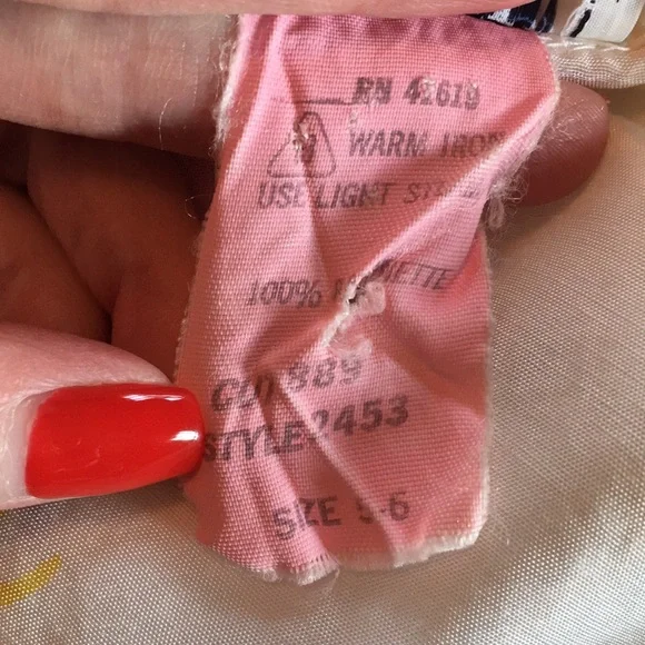 Vintage 70s-80s white floral summer day dress Hawaiian tropical flowers retro - Picture 12 of 14